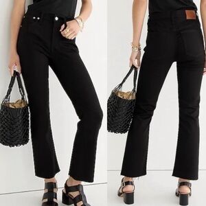 J. Crew Black 9" Demi Boot Crop Jean Size 27 Mid Rise Comfy Casual Stretchy